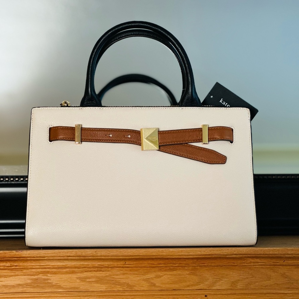 Kate Spade Deco Pebbled Leather Medium Satchel.